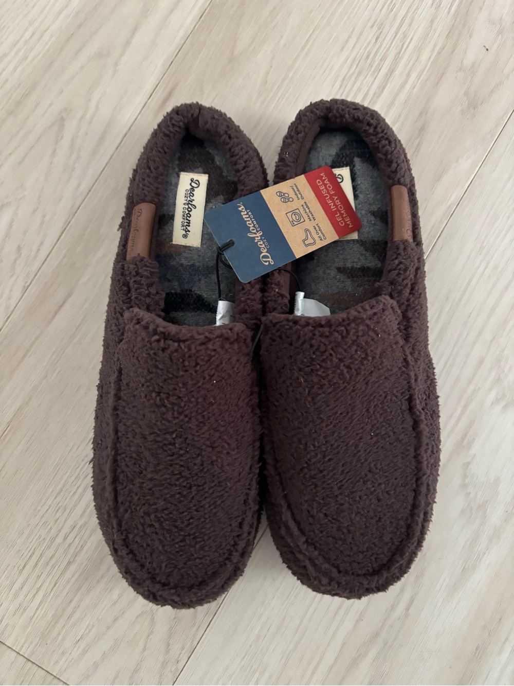 Dearfoams Cozy Comfort Men’s Notch Clog Slippers size medium 9-10